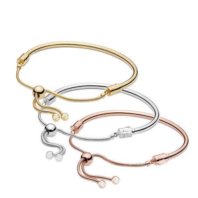 China FASHIONABLE hot sale snake wire adjustable chain bracelet men and women base bracelet wholesale bracelet making chain for sale