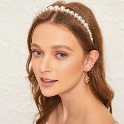 China Lady Gift Girl Hair Accessories Princess Hair Headdress Bridal Jewelry Decoration Pearl Headband for sale