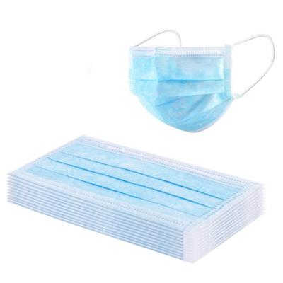 China Blue Medical Disposable Face Mask Earloop 3 PLY Blue Anti Bacterial White for sale