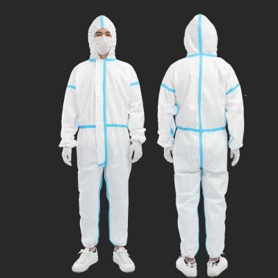 China Unisex Disposable Disposable Protective Suit Non - Woven Work Safety Optional Size for sale