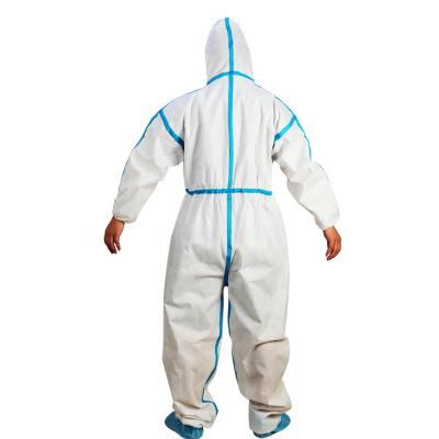 China Hooded Disposable Body Suit , Waterproof Disposable Coveralls Work Safety for sale