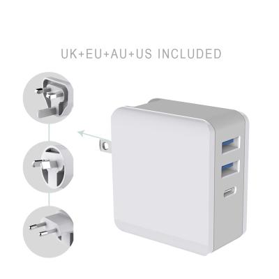 China USB C Plug Charger, QC 3.0 Charger, PD Wall Charger, 4 Ports 18W Multi USB Wall Charger Quick Charge 3.0 Fast Charging for sale