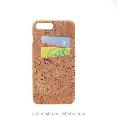 China Boshiho Lightweight Cork Phone Case For 7 Plus, For 8, For Mobile Phone X Cell Phone Case With 2 Card Holders for sale