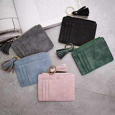 China Boshiho Waterproof Korean Cute Women's Wallet Card Holder Girl Coin Bag New Mini Short Zipper Multi Tassel Purse Wallet Coin Key Coin Bag for sale