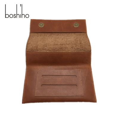 China Portable Brown Pocket Hot Selling Vintage Filter Pack Customizable Rolling Tobacco Cigarette Tobacco Smoking Bag for sale