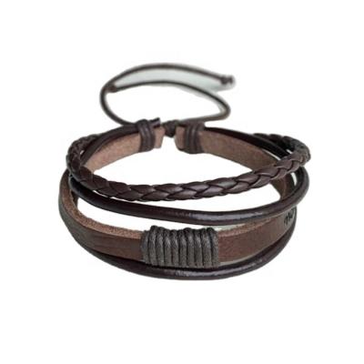 China Boshiho Handmade Fashion Hot Sale DIY Express Personalized Leather Bracelet For Men's Bracelets Man Husband Gift Custom Wristband for sale