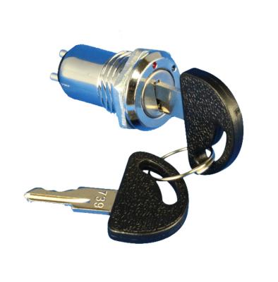 China OEM 16mm Size Zinc Alloy Middle Key Switch Lock With Switch Function for sale