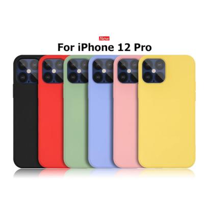 China 2020 wholesale simple new soft liquid silicone cell phone case with plush fiber for iphone 12 for sale