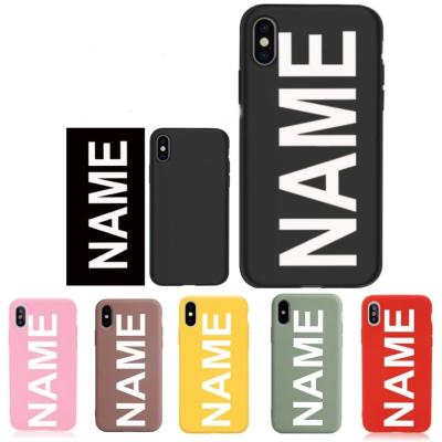 China Custom Logo Print Mobile Cell Phone Soft Shockproof Case Color Anti-fall Candy Back Cover For Iphone 11 12 pro Max Xr X 8 7 plus for sale