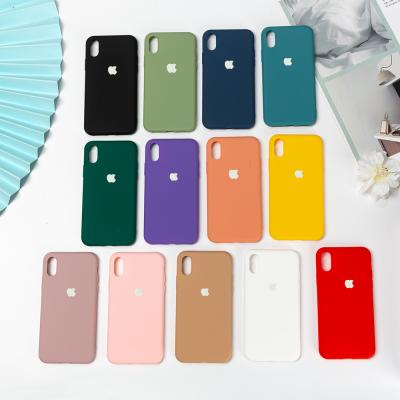 China Custom Wholesale Custom tpu color protector cover candy mobile phone case anti-knock thin soft shockproof silicon with logo for iphone for sale