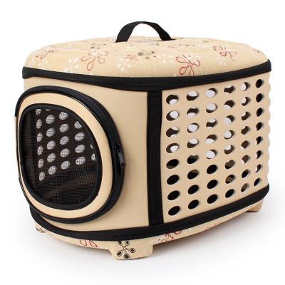 China New Breathable Outdoor Folding Dog Bag, Breathable Portable Travel Cat Pet House Soft Box Carrier Pet Cage for sale