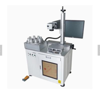 China Lamp Bulb Rotary marking machine/multi-station led bulb fiber laser marking machine for sale