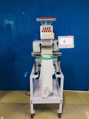 China Single Head Semi-Industrial Computerized Cap Tshirt Flat Embroidery Machine for sale