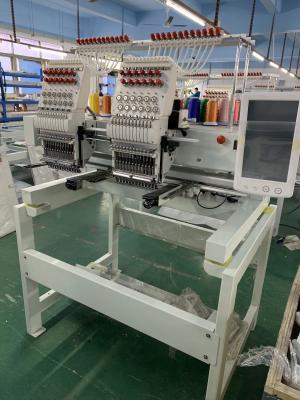 China Two head 6/9/12/15 needles embroidery machine for flat cap t-shirt embroidery for sale