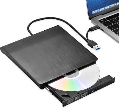 China External CD/DVD External Drive USB 3.0 and USB-C, Premium Portable CD DVD Writer ROM +/- RW Optical Drive Player Reader Burner for Mac MacB for sale