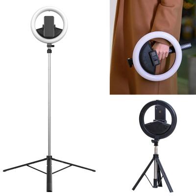 China 10 Inch Makeup Tiktok Circle Fill Ring Light Led With Tripod Rechargeable Collapsible Rechargeable Stand for sale