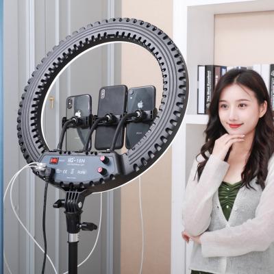 China ABS+PC 2 USB 14 Port 18 Inch Led Ring Light With 2.1m Tripod Stand For Live Tik Tok Ring Lights for sale