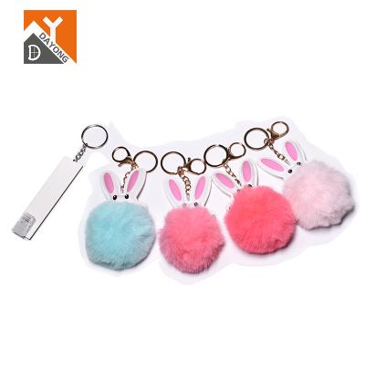 China Popular Sublimation Credit Card Grabber Key Chain DAYONG MDF Puller With Clip Easy To Grab Credit Card Grabber Key Chain for sale