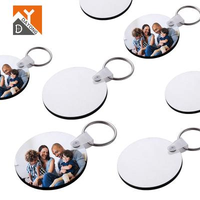 China Popular Diy Sublimation Mute Key Chain DAYONG Custom Design More Shape Sublimation Blank MDF Double Sided Key Chain for sale