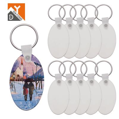 China Popular Diy Sublimation Mute Printed Key Chain Double Sided MDF Sublimation MDF DIY Key Chain Heat Transfer Key Chain for sale