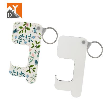 China Popular Diy Sublimation Mute Key Chain No Touch Double-sided Printing Sublimation Keychains Main MDF for sale