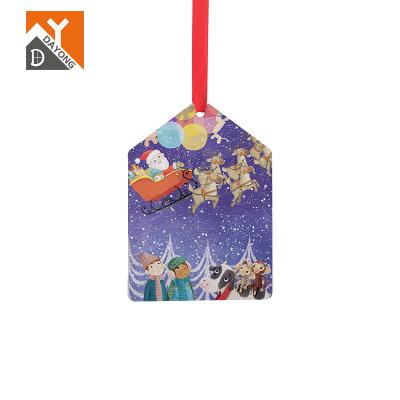 China MDF Christmas Ornaments DAYONG Christmas Ornaments DAYONG Housewares Christmas Decoration Sublimation Blank MDF Tag Christmas Ornaments for sale