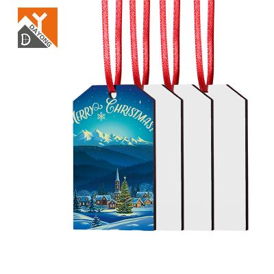 China MDF Christmas Ornaments DAYONG Housewares Double Sided Printing Ornaments Christmas Decoration Sublimation MDF Christmas Ornaments for sale