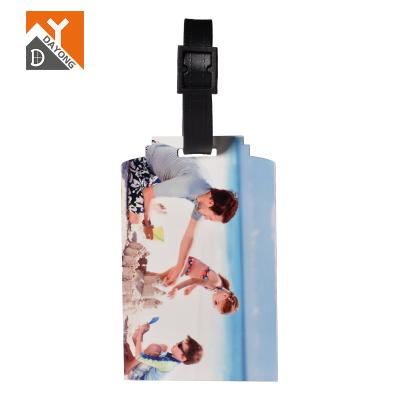 China DAYONG Top Sublimation MDF Luggage Tag Blank Sublimation MDF Double Sided Rectangular Luggage Tag For Travel for sale