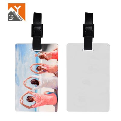 China Top Cute Double Sided Wooden MDF Sublimation MDF Luggage Tag DAYONG Blank 3mm Wooden Luggage Tag for sale