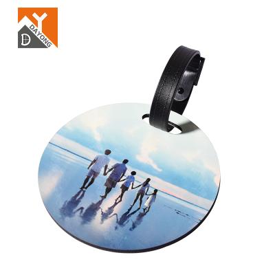 China Empty Luggage MDF Sublimation MDF Luggage Bag Tag DAYONG Top Tag Various Shapes With Double Sides for sale