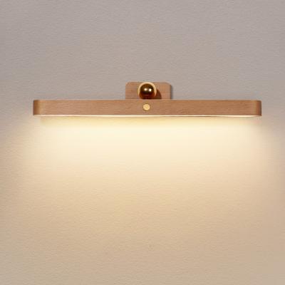 China Magnetic Night Fill Light Front Light Strip Bedside Modern Eye Light Reading Bedroom USB Vanity Mirror Cabinet for sale