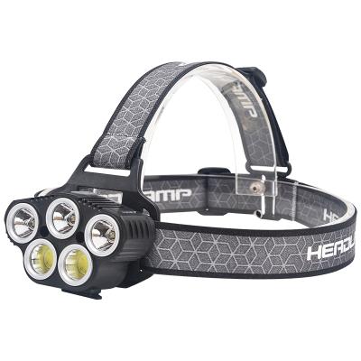 China XML-T6 camping 3 LED 5 LED sensor headlight floodlight/camping outdoor upgrade rechargeable flood/red light/LED headlight for sale