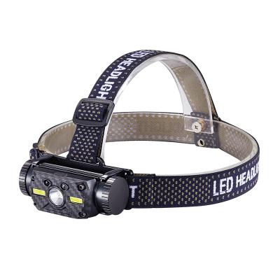 China Outdoor USB Mountaineering Expedition Headlight Metal Induction Headlight XML2 Lamp Charging Beads / 21700 Battery for sale