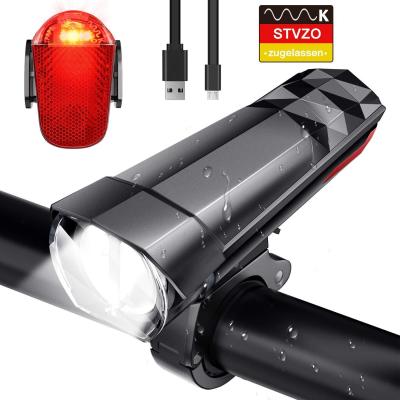 China Bike front light with german bicycle light stvzo german standard usb rechargeable bicycle light Z16 front for sale