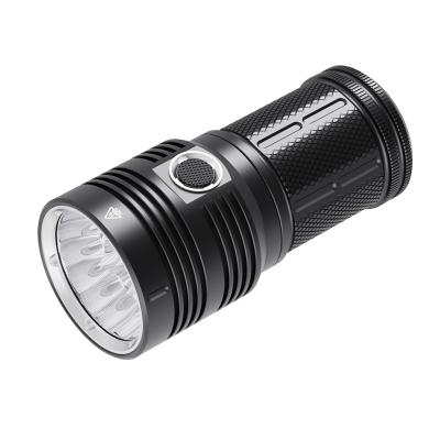 China Camping 18pcs Led Small Cannon Shine Flashlight USB Rechargeable Searchlight Steel Patrol Treasure Charging Flashlight for sale