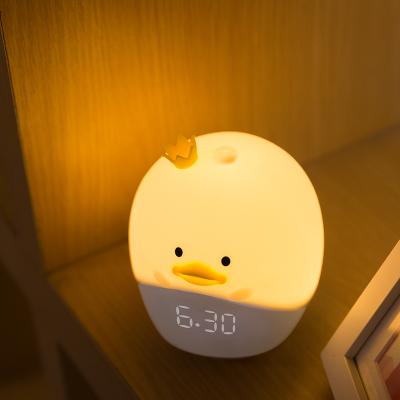 China New Product Modern Bedroom Sleep Night Light Baby Care Bedside Alarm Clock Lighting for sale