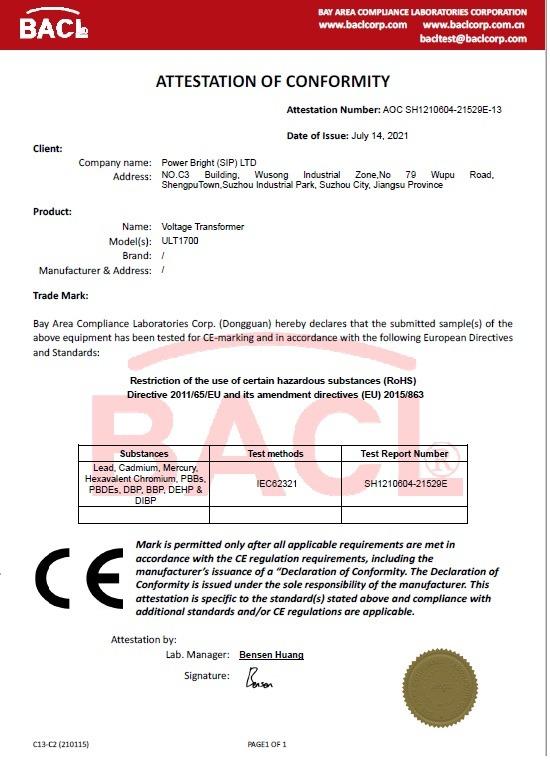 RoHS - Power Bright (SIP) Ltd.