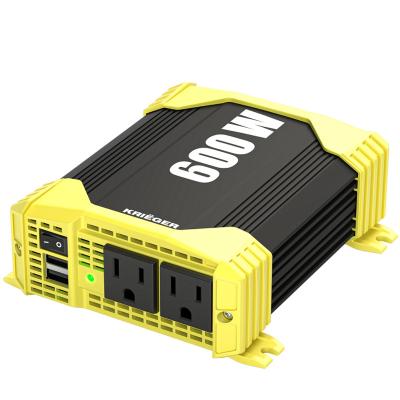 China Portable Vehicles 600w Mini Car Inverter 12v 110v 220v Power Inverter Modified Sine Wave for sale