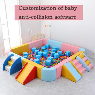 China Customizable Soft Baby Furniture Children's Play Fence / Software Fence / Wood Plus Sponge Fence for sale