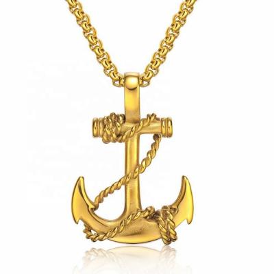 China MECYLIFE Stainless Steel Nautical Jewelry Pendant Personalized Mens Anchor Necklace for sale