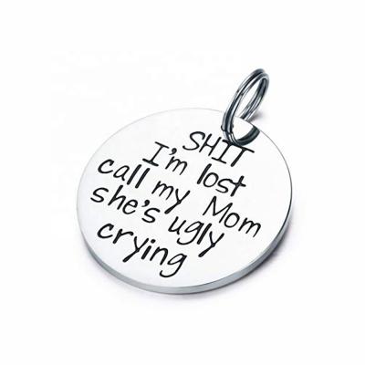 China MECYLIFE Pet Jewelry Stainless Steel Disc Dog Pendant Engraved Pendant Jewelry for sale