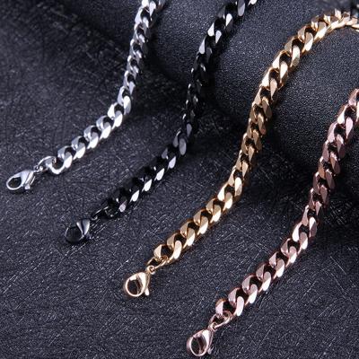 China MECYLIFE Trendy Men's Restriction Chain Necklace Stainless Steel Cuban Link Chain Necklace Custom Size for sale