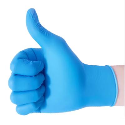 China Wholesale Blue Comfortable Disposable Nitrile Gloves Powder Free Manufacturers High Quality Nitrile Safety Gloves for sale