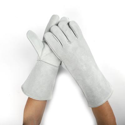 China Good Quality Heat Resistant Welding Japanese Style Grade AB Cow Split Work Safety Leather Gloves for sale