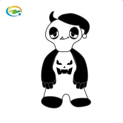 China Customize Cute Plush Toys Easter Mascot Doll Soft Black And White Humanoid Monster Halloween Plush Toy Stufful Plush Custom Sizes for sale