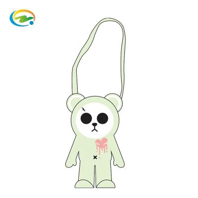 China Customize Mini Soft Stuffed Animals Rubbing Toys Soft Toy Maker Supermarket Plushie Green Bag Bear Costume Bear for sale