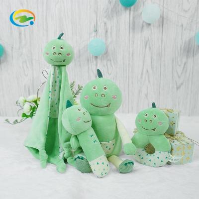 China Customize Gift For Kids Fans Friends Stuffed Soft Toys Custom Plush BB Named Baby Towel Saliva Towel Ring Bell Baby Toy Set for sale