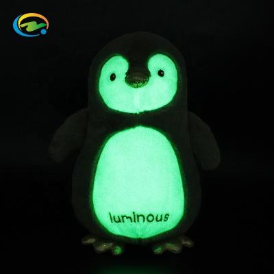 China Customize custom made high quality kawaii plushies plush doll stuffed and plush toy animal baby toys penguin soft glow green night Halloween for sale