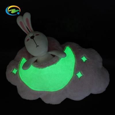 China Customize 2022 New Design Plushie Dolls For Man Stuffed Toys Soft Plush Toy Moon Clouds Stars Glow Lights Green Glow In The Dark Toys for sale