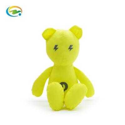 China Fashion Plush Toy 25cm Plush Toy 25cm Sound Doll Fashion Yellow Teddy Bear Plush Toy Holiday Gift Custom Bear Kids Toy for sale